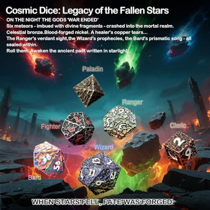 Haxtec Bronze Metal DND Dice Set Antique Polyhedral D&D Dice with Leather Dice Bag Compatible with Dungeons and Dragons Gift TTRPG Gamer Gifts for DND Lovers Masters - color: Antique Bronze