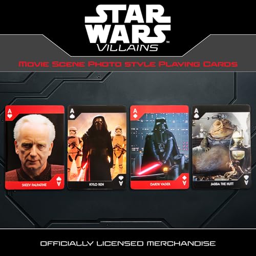 Aquarius Star Wars Villains Playing Cards - Deck of Cards Star Wars Fans - Unique Card Designs, Gift & Merchandise for All Ages - style: Dark Side Villains