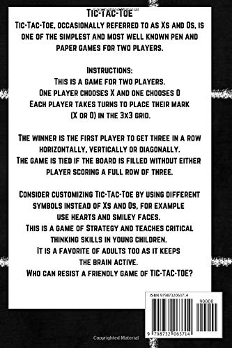Tic Tac Toe- A strategy gamebook for kids and adults: 100 pages of chances to win