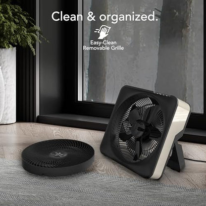 Vornado Model 80X High Velocity Box Fan, 20 Inch, Digital Display, Timer | Kick Stand, Removable Grille, Variable Speed Control, Floor Fan for Bedroom, Targeted Cooling Fan, Cool Gray - size: Model 80X