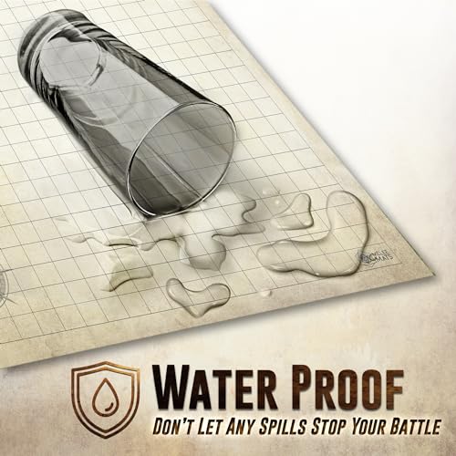 Melee Mats DND Map Starter Set - 24” x 36", Wet & Dry Erase Battle Terrain Grid for Dungeons and Dragons - Ultimate Tabletop Gaming Experience with Accessories - color: 24"x36"
