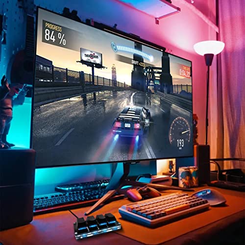 BTXETUEL Mini 4-Key Select-All Cut Copy Paste Macro Pad Ctrl A X C V Shortcut One Handed Keyboard RGB Gaming Mechanical Keyboard OSU Keypad Programmable Keyboard for Working and Gaming. (White) - color: White