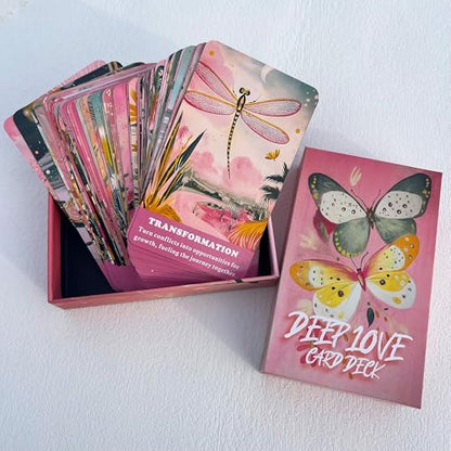 DPEHAKMK Love Oracle Cards, Romantic Relationships Oracle Cards for Beginners, Communication, Trust, Growth, and Healing Oracle Deck