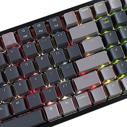 Keychron K4 RGB Hot Swappable Mechanical Keyboard, 96% Layout Bluetooth Wireless/USB Wired Computer Keyboard with Super Brown Switch Aluminum Frame for Mac Windows-Version 2 - color: Keychron Super Brown Switch, size: Version 2
