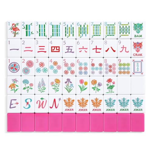 American Mahjong Tile Set, 160 Engraved Tiles with Mah-jongg Accessories and Tile Bag, Mahjong Set for Beginners - style: Classic