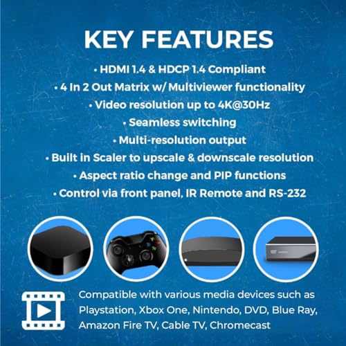 OREI 8K 2-Port HDMI 2.1 Switch, 8K@60Hz, 4K@120Hz, Auto and Manual Switch | hdmi switch 2 in 1 out, hdmi 2.1 switch 4k 120hz, 48Gbps, HDR10, Dolby Vision, PS5/Xbox, IR Remote - color: Jet Black