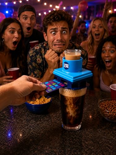 GUZZLETECH Guzzonk Card Game with Card Bomb Device – Suspense Party Challenge Game for Friends, Game Nights, and Social Gatherings