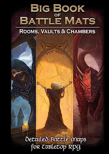 Big Book of Battle Mats Rooms Vaults & Chambers by Loke | 2-10 Players | Ages 14+ | One Shot Adventures and Heists