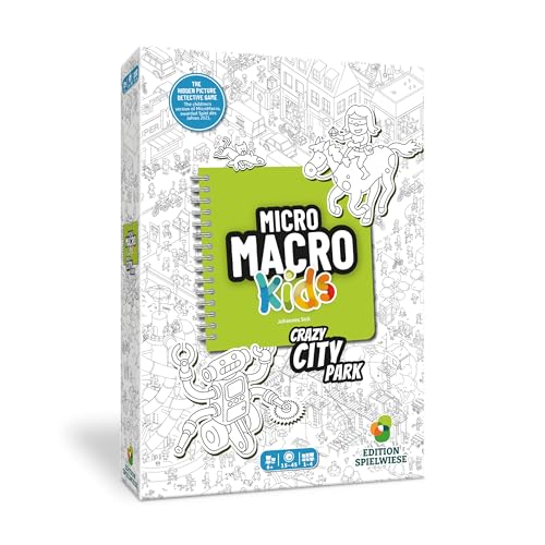 Hachette Boardgames MicroMacro Kids: Crazy City Park | Detective Family Game for Kids | Cooperative Board Game with 22 Search and Find Puzzle Cases | Ages 6-8 | 1 to 4 Players | 10-30 min