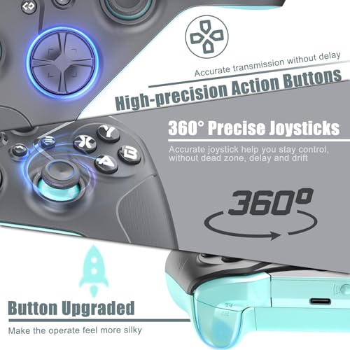 Nonbliep Wireless Controller for Xbox On X/S, Series X/S, PC, with Dual Vibration/6-Axis Motion Control/3.5mm Audio Jack/Programming with Turbo Macro Function