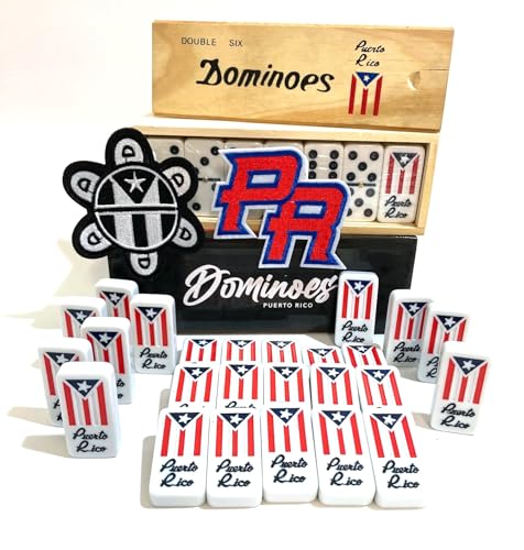Puerto Rico Dominoes Puerto Rican Dominoes PR Flag Dominos Adult Doubles Six Boricua Accessories PR Flag Tiano edotion