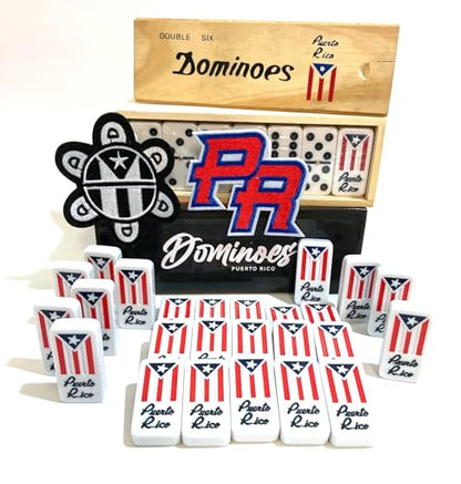 Puerto Rico Dominoes Puerto Rican Dominoes PR Flag Dominos Adult Doubles Six Boricua Accessories PR Flag Tiano edotion