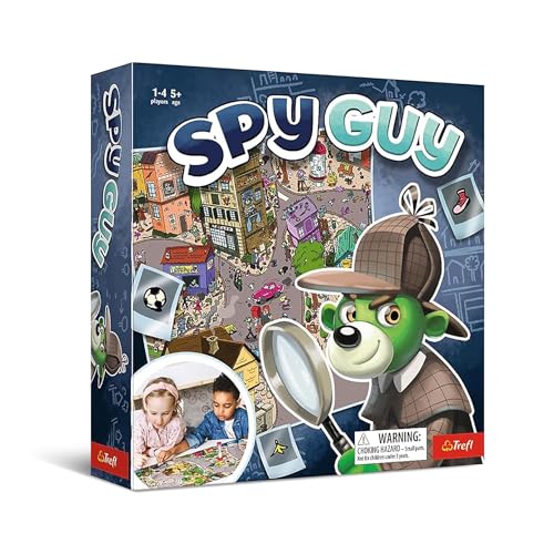 Trefl Spy Guy - Cooperative Detective Game, 5+ | Observation-Based Board Game, Engaging Storyline and Challenges, Searching for Evidence and Catching Criminals