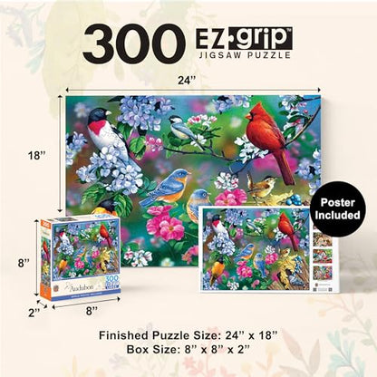 MasterPieces Audubon - Singbird Collage 300pc Ezgrip Puzzle - style: Songbird Collage
