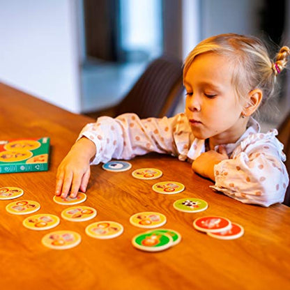 Montessori-Inspired Wooden Matching Game for Toddlers 2-4 Years - Durable, Scratch-Resistant 16 Card Set, Includes Carry Bag - Memory Game for Toddlers 2-4 Years - Cognitive Verbal Skills Development - size: Animals 16 cards
