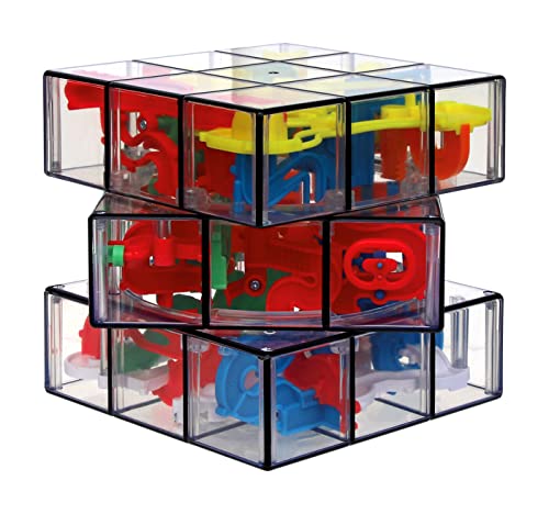Rubik’s Perplexus Fusion 3x3 Gravity 3D Maze Game Brain Teaser Puzzle Ball | Anxiety Relief Items Cool Stuff | Sensory Toys for Adults & Kids Ages 8+ | Twist To Align Tracks & Guide Puzzle Cube, Challenging STEM Puzzle Develops Problem-Solving & Logic Ski