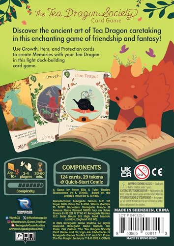 Renegade Game Studios The Tea Dragon Society Card Game - Deck Building | Fantasy Board Game for 2-4 Players Ages 10+, Based on Katie O'Neill Graphic Novel, Includes Adorable Dragon Illustrations