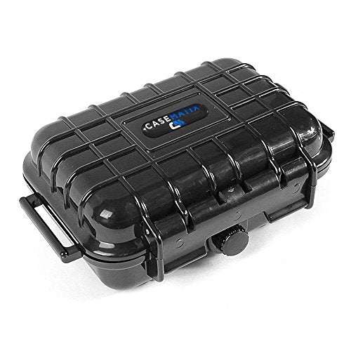 CASEMATIX 5.75" Waterproof Small Hard Case with Customizable Foam for Portable Electronics, Tools and Accessories - Hard Shell Small Plastic Case with Pre-Diced Travel Case Foam Interior - size: 5.75"