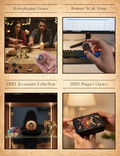 D&D Dice Set,7PCS Metal Dice for Dungeons and Dragons,Mini Dice Set with Pocket Watch Case,Role Playing Board Games Accessories (Dragon, Copper-F) - color: F-copper, style: Dragon