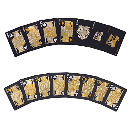 WJPC Black Diamond Premium PVC Material Elastic Waterproof Poker Playing Cards,Cool Playing Cards for Party and Game,Deck of Cards - color: Black Diamond