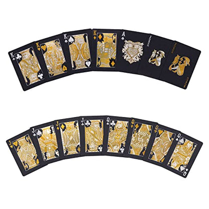 WJPC Black Diamond Premium PVC Material Elastic Waterproof Poker Playing Cards,Cool Playing Cards for Party and Game,Deck of Cards - color: Black Diamond