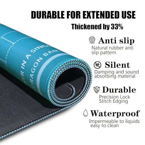 mahjong mat for table with Drawstring Bag/31.5Inch/american mahjong table cloth with rules mats,Noise Reduction Anti-Slip game mat for table,for Mahjong/Poker/Board Games/Card Games/Dominoes (blue) - color: Light Blue