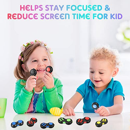 Woanger 24 Pcs Pad Classic Retro Controller Game Pad Controller Handheld Sensory Educational Toy for Relieving Stress ADHD ADD OCD Autism Anxiety(Solid Style)