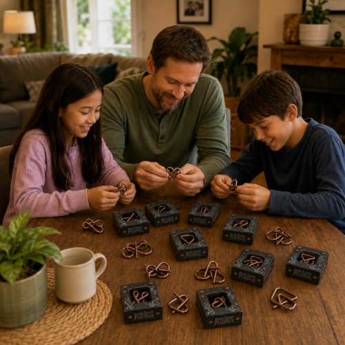 24 Pcs Brain Teaser Puzzles for Kids Teens Adults - Metal Puzzles 3D Puzzle Game Toys for Adults Teens Kids - Metal Unlock Interlocking Puzzle Adult IQ Education Smart Toys