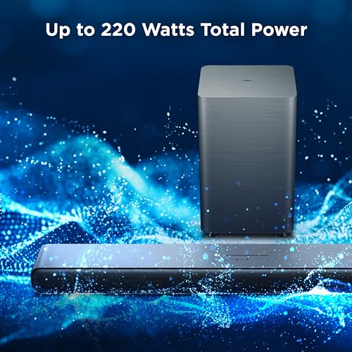 TCL S55H 2.1 Sound Bar with Wireless Subwoofer for Smart TV | Dolby Atmos DTS:X Auto Room Calibration| 220W Power Wireless Bluetooth Home Theater Audio | App Control & Remote Control | Latest Model - style: Soundbar + Subwoofer