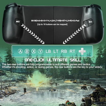 Joso Phone Controller for iPhone/Android Support Phone Case, Mobile Gaming Controller with Ergonomic Design - Wireless Gamepad for Cloud Gaming & PS Remote Play - color: Green+Blue