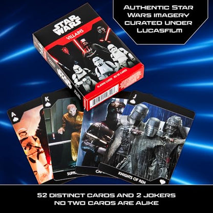 Aquarius Star Wars Villains Playing Cards - Deck of Cards Star Wars Fans - Unique Card Designs, Gift & Merchandise for All Ages - style: Dark Side Villains