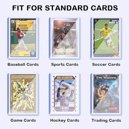 100ct 75pt 3"x4" Hard Card Sleeves Plastic Trading Card Protector ﻿ | Open-top clear shell, shields cards from scratches and bends, ideal for displaying baseball, sports and TCG collectibles - size: 75PT 100ct Hard Sleeves