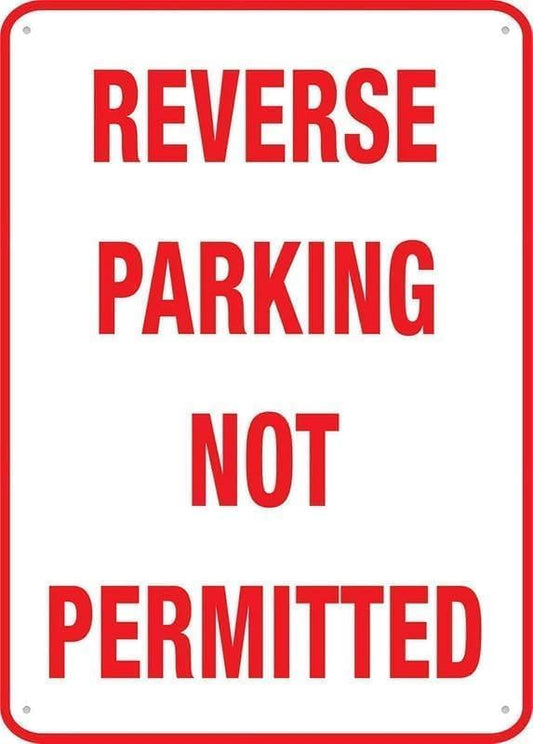 Reverse Parking Not Permitted Warning Home & Farm Vintage Metal Art Easter Day Tin Sign Man Cave Bar Game Room Wall Decor 8x12 inch - color: sign08