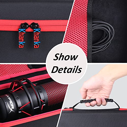 khanka Hard Carrying Case Replacement for HyperX QuadCast - USB Condenser Gaming Microphone, Case Only