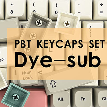PBT keycaps 60 Percent Dye-Sub XDA 134 Retro keycap Set for Cherry MX Gateron Kailh Switches Gaming Mechanical Keyboard (Retro 9009) - color: Retro 9009