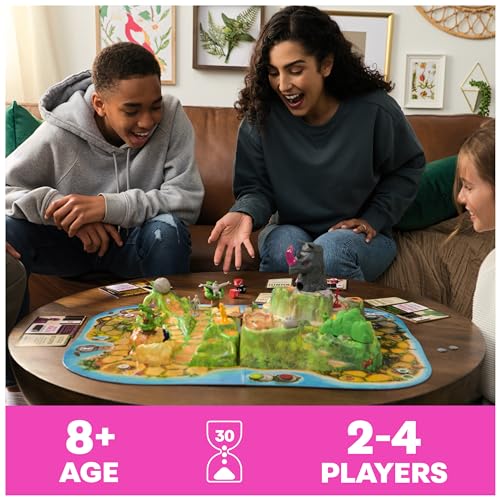 Spin Master Games, Jumanji Stampede, 3D Adventure Cooperative Board Game, for Fans of the Jumanji Movies, Face Off Against Jungle Emergencies, 2-4 Players, for Ages 8 & Up - style: Stampede 3d Board Game