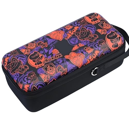 QUBAMG Switch OLED Carrying Case Compatible with Nintendo Switch & Lite, Portable Travel Hard Shell Protective Carry Case with Stand and 10 Game Slots - Fit for Dock, Pro Controller, Joy-Con, Adapter - color: Black 5