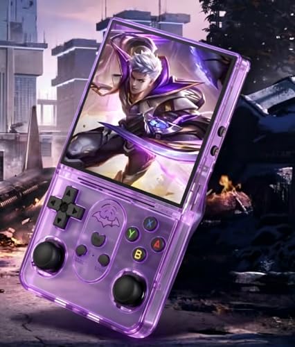 S600 Retro Handheld Game Console, 4.0 Inch IPS Display, 64GB Memory, Over 22,000 Classic Games, 4000mAh Battery - style: Purple 64G