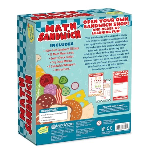 MindWare Peaceable Kingdom Math Sandwich Game | A fast, replayable board game. Ages 3+.