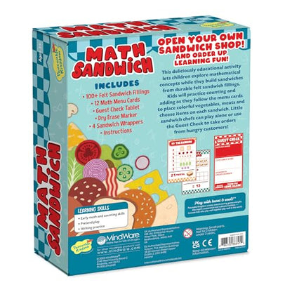 MindWare Peaceable Kingdom Math Sandwich Game | A fast, replayable board game. Ages 3+.