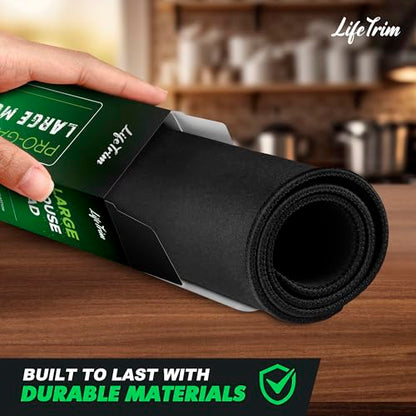 LifeTrim 36” x 13” Extra Large Mouse Pad Gaming Extended Keyboard Mat Full Desk Cover Oversized Mouse Pad XL Desk Protector Mat Giant Thick Black Gaming XXL Mousepad Large Desk Mats Deskpad - size: 36" x 13"