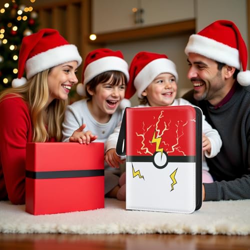 Trading Card Binder, 4 Pockets 400 Cards Holder Collector Album with 50 Removable Sleeves Compatible with Pokemon Cards Football Baseball Card TCG MTG Game Sports Cards - size: 430 Cards