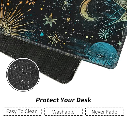 Starry Night Sky for MTG & TCG Playmat Mouse Pad,BFDHGQZC 24" x 14" Game Mat for MTG/RPG/CCG Trading Card Game Playmats Table Mat Perfect for Card Games Video Games Computer Office - color: Starry Night Sky