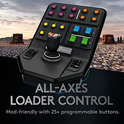 Logitech G Farm Simulator Bundle 2nd Generation Steering Wheel Controller | 2nd Generation, for Farm Simulation 2025 and previous versions, vehicle control deck, controller bundle - style: Complete Bundle