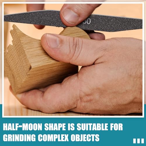 Honoson 20 Pcs Sanding Sticks for Plastic Models 3D Print Polishing Sticks Assorted Metal and Wood Sanding Tools Accessory for Model Craft Amateur Beginner(Low Grits and High Grits,Double Angle Shape) - style: Double Angle Shape