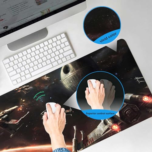 XXL Large Gaming Mouse Pad,Mousepad with Stitched Edge Frame & Non-Skid Rubber Base,Desk Mat for Work,Office Desk Pad for Laptop,Computer Keyboard and Mice Combo Pads Mouse Mat 31.5X15.7 inches - color: Pattern04