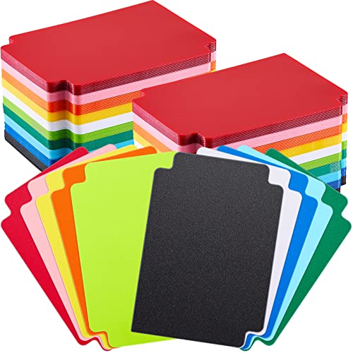 250 Pcs Trading Card Dividers Plastic Card Dividers, Frosted Separator with Tabs Standard Vertical Compatible with Games Sports TCG, 2.7 x 3.8 Inches (Multicolor) - color: Multicolor