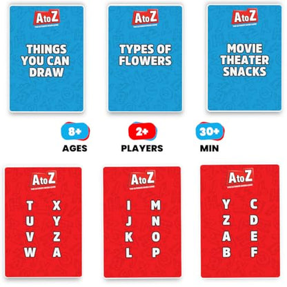 Viral Studios A to Z – Fast-Paced Word Game for Families & Game Nights – Race the Timer, Flip Letters & Shout Answers – Fun Card Game for Kids, Teens & Adults, Ages 8+, 2+ Players