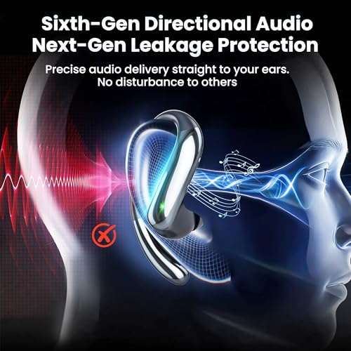 Bluetooth Headphones Wireless Earbuds Bluetooth 6.0 Headphone, Sport Bluetooth Earbuds Stereo Deep Bass Over Ear Bud with Earhooks, IP5 Waterproof Earphone for Gym/Running/Workout Jet Black - color: Jet Black