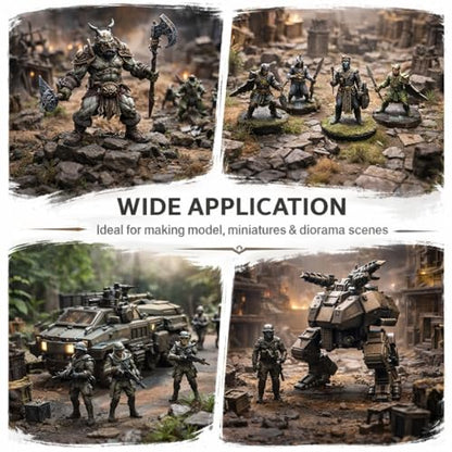 Nicpro 10 Colors Black, White & Gray Model Paint Set, 20ml Ready to Use Modeling Acrylic Paints, Brush & Airbrush, Miniature Paint Set for Models, Figures, Terrain, Dioramas & 3D Prints with Thinner - style: Black, White & Gray